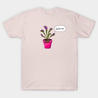 Bite Me Venus Flytrap - Pink T-Shirt